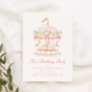 Search for carousel birthday invitations Princess