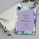 Search for 70th for her birthday invitations Purple