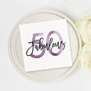 Search for 50th purple napkins Elegant birthday party