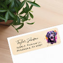 Search for black labrador return address labels Watercolor