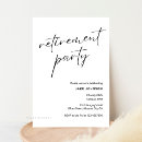 Search for business retirement party invitations Black and white