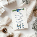 Search for blue white christmas invitations Watercolor