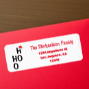 Search for ho ho ho return address labels Festive