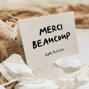 Search for merci thank you cards Black and white