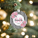 Search for white rose ornaments Black and white