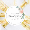 Search for watercolor bridal shower stickers Blush pink