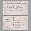 Recherche de fleur stylisée cartes visite Pour elle