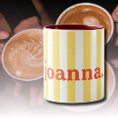 Search for yellow and white stripes mugs Trendy