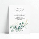 Search for outdoorsy wedding invitations Watercolor eucalyptus