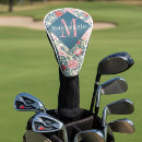 Search for floral golf head covers Monogram initial