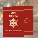 Search for real gold foil christmas cards Red