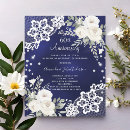 Recherche de dentelle bleu marine invitations Ivoire