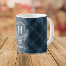 Search for blue plaid mugs Initial