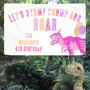 Search for dinosaur birthday banners Girl
