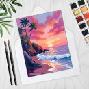 Search for pink sunset cards Ocean