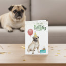 Search for pug birthday cards Watercolor