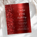Search for red 21st birthday invitations Elegant
