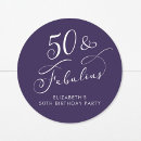 Search for purple 50th birthday stickers Modern