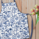 Recherche de toile d tabliers Fleurs bleues