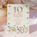 Search for flower birthday invitations Girl