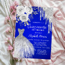 Search for royal blue silver quinceanera invitations Roses