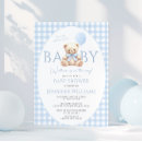 Search for gingham pattern invitations Blue bow