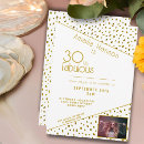 Search for gold glitter 30th birthday invitations Fabulous