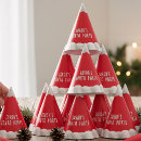 Search for santa claus paper party hats Red