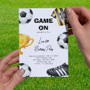 Search for black and white soccer invitations Modern