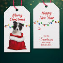 Search for black santa gift tags Christmas holiday