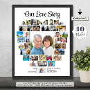 Search for heart shaped collage posters Black and white