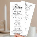 Search for white and gold wedding programs Modern minimalist