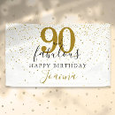 Search for surprise birthday party banners Black and gold