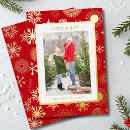 Search for love christmas cards Gold foil