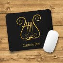 Recherche de lyre tapis souris Doré