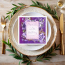 Search for silver and purple napkins Elegant