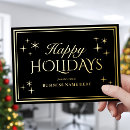 Search for elegant black business holiday cards Company