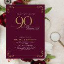 Search for burgundy birthday invitations Typography