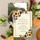 Search for burgundy sunflower wedding invitations Modern