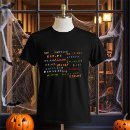 Search for halloween words tshirts Black