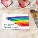 Search for art teacher business cards Colourful
