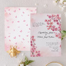 Search for cherry blossom wedding invitations Watercolor