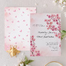 Search for cherry blossom wedding invitations Watercolor