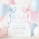 Search for bow gender reveal invitations Boy or girl