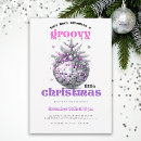 Search for hot pink christmas invitations Retro