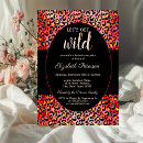 Search for leopard bachelorette party invitations Red
