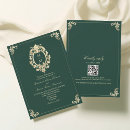 Search for emerald green invitations Gold