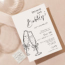 Search for champagne brunch bridal shower invitations Black bow
