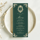 Search for emerald green menus Elegant