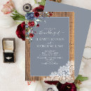 Search for wood and lace wedding invitations Floral